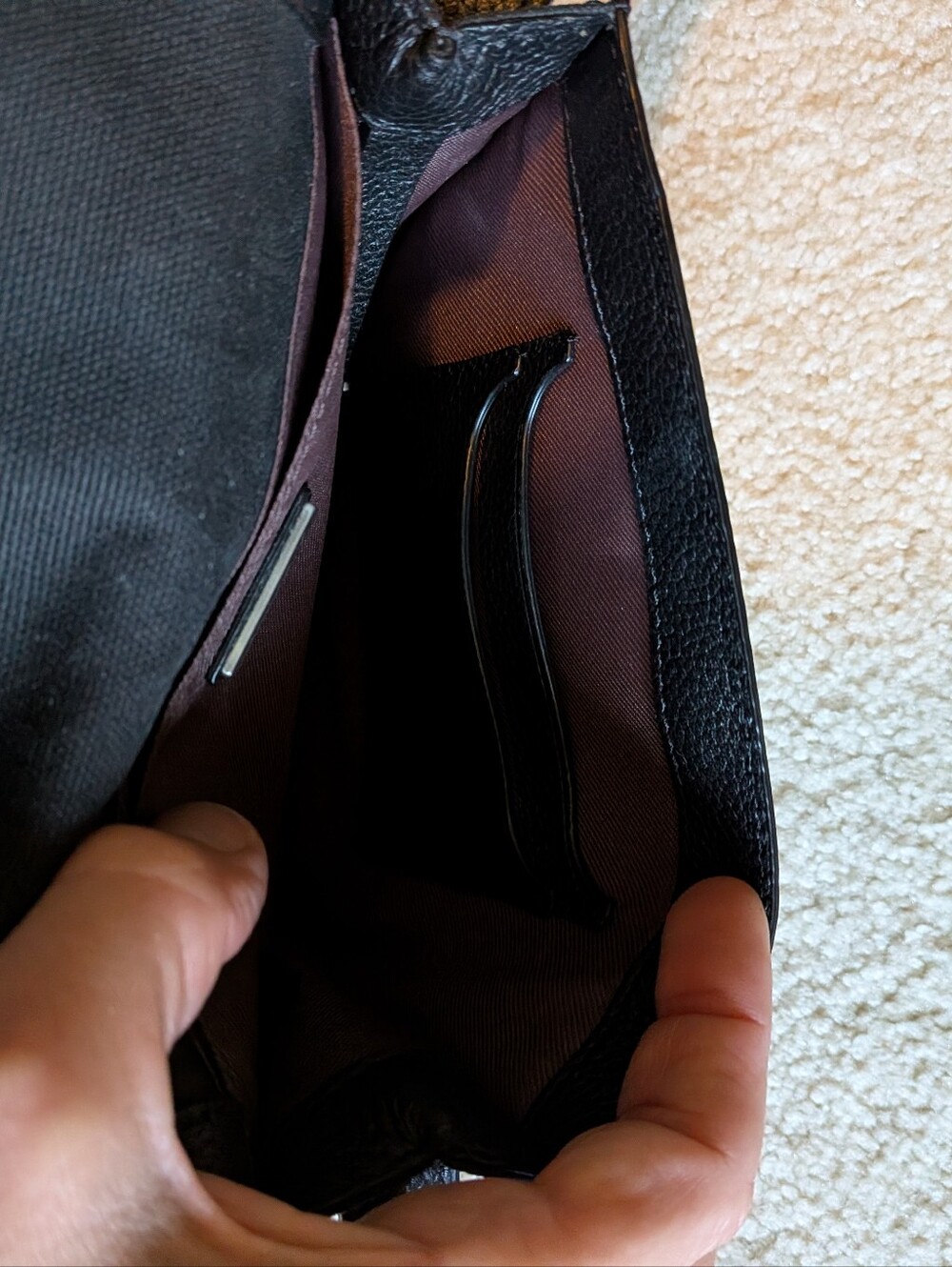 Away Black Pebbled Leather Crossbody Bag - Picture 10 of 15